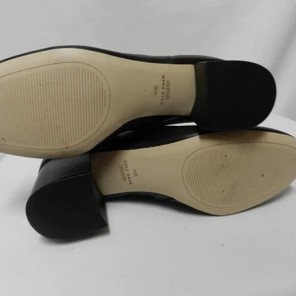 Cole Haan Arden Leather block heel Ankle boots botties black zip NEW Size Sz 9